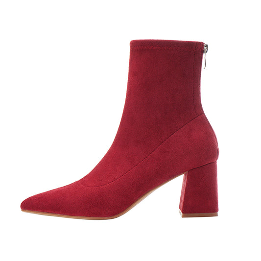 Botas Cortas Rojas para Mujer