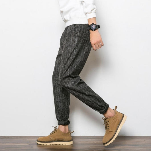 Pantalones Harem a Rayas - Comodidad y Estilo Casual - Image 4