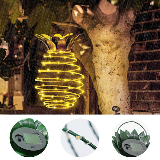 Lámpara Solar Decorativa Piña LED Impermeable para Jardín - Image 3