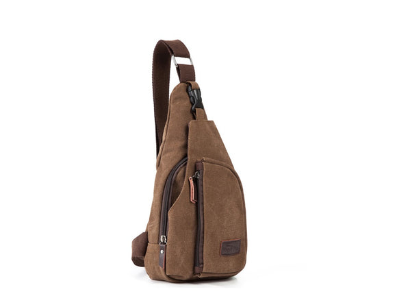 Bolsa Bandolera de Lona para Hombre - Mochila Pecho Casual