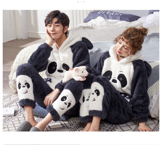Pijama para Parejas Otoño Invierno Coral - Image 4