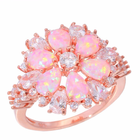 Anillo Floral Rosa Orpel