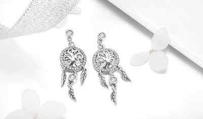 Aretes Atrapasueños Plata 925 Hipoalergénicos - Diseño Europeo Elegante - Image 3