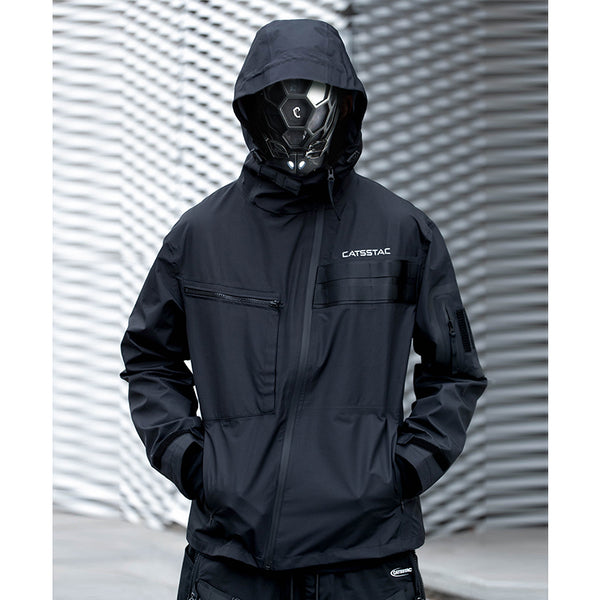 Sudadera con Capucha y Cierre Diagonal Charge