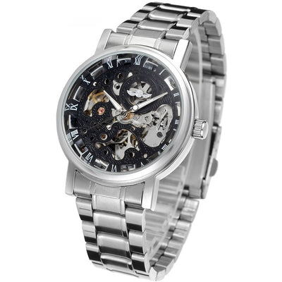 Reloj Mecánico Winner con Esfera Transparente y Correa de Acero - Image 7