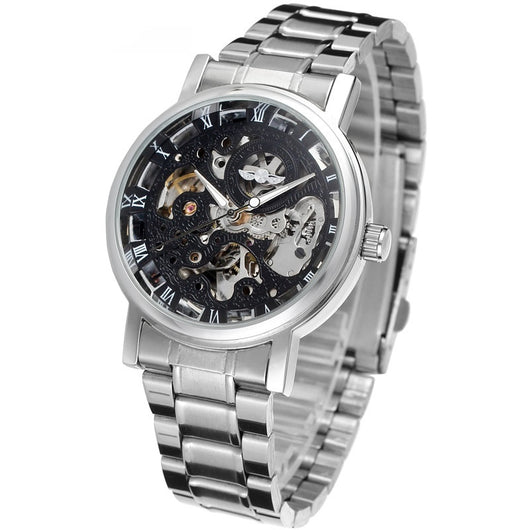 Reloj Mecánico Winner con Esfera Transparente y Correa de Acero - Image 7