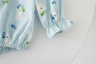 Vestido Enterizo Azul con Mangas Largas para Niñas - Image 11