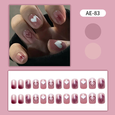 Parches de Uñas Francesas Caladas Removibles - Diseño Hueco Elegante - Image 6