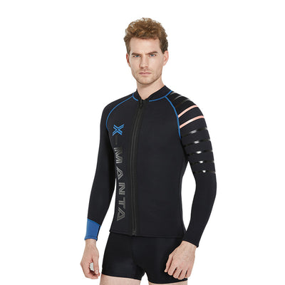 Chaqueta térmica acolchada de manga larga para natación invernal - Image 9