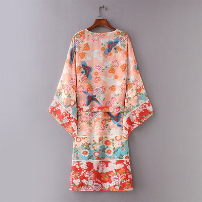 Cardigan de Gasa Estampado Floral para Primavera y Verano - Protección Solar Elegante - Image 3