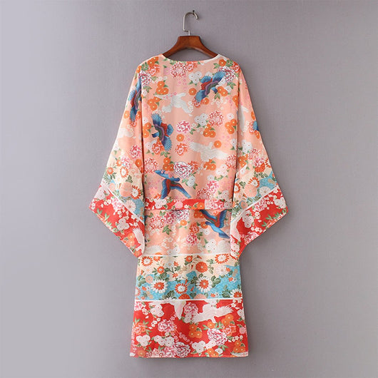 Cardigan de Gasa Estampado Floral para Primavera y Verano - Protección Solar Elegante - Image 3