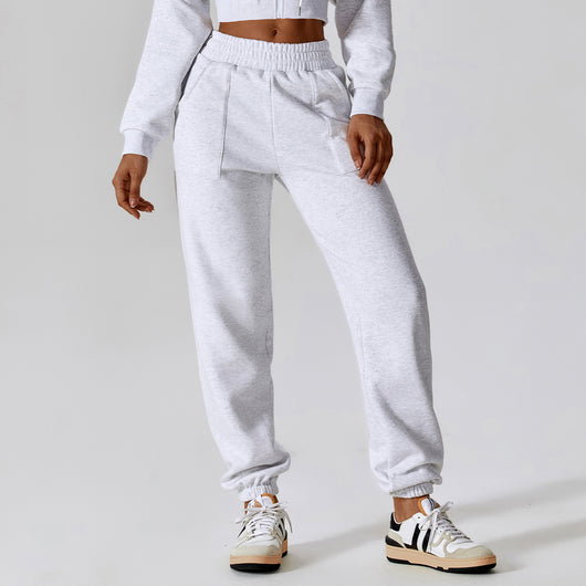 Pantalones Deportivos de Terciopelo Polar para Mujer - Corte Recto y Cómodo - Image 4