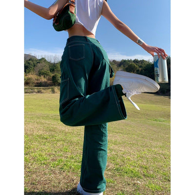 Pantalones Vintage con Cintura Alta y Pierna Ancha - Image 4
