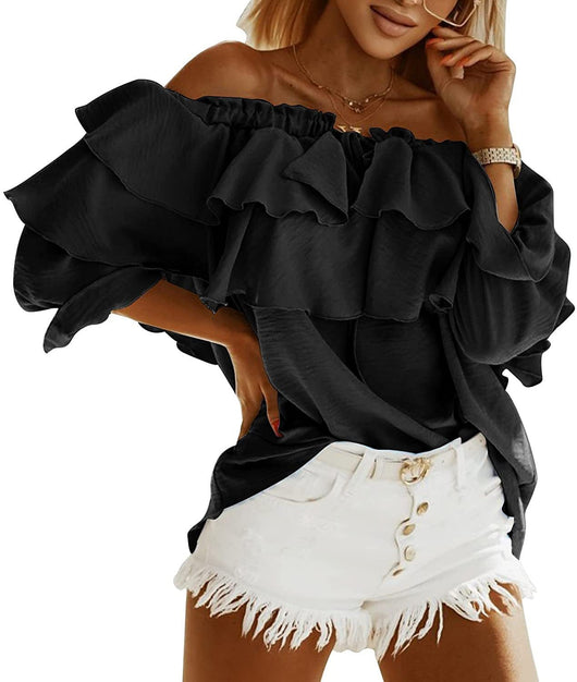 Blusa Casual de Manga Larga Superpuesta para Mujer - Image 8