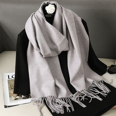 Pashmina Cálida de Color Sólido para Mujer - Chal Suave Estilo Cashmere - Image 30