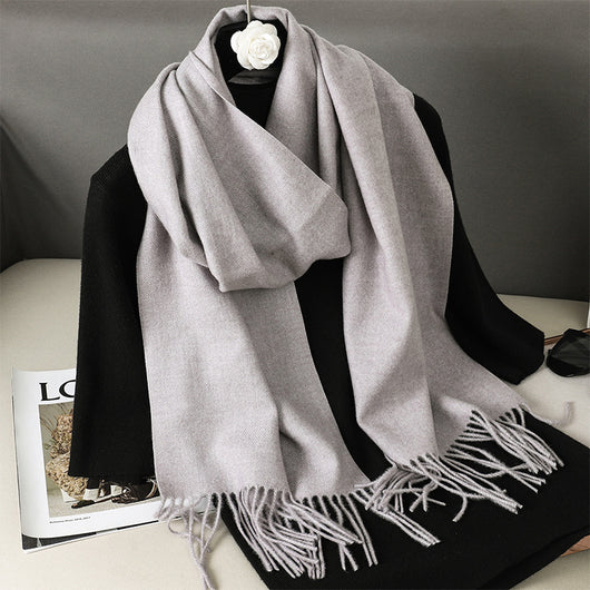 Pashmina Cálida de Color Sólido para Mujer - Chal Suave Estilo Cashmere - Image 30
