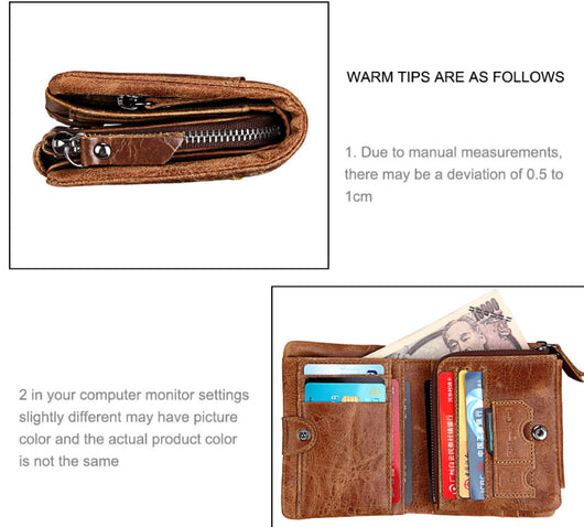 Billetera Retro de Cuero para Hombre con Múltiples Compartimentos - Image 11