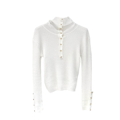 Suéter Tejido Cuello Alto Slim Fit para Mujer - Image 7