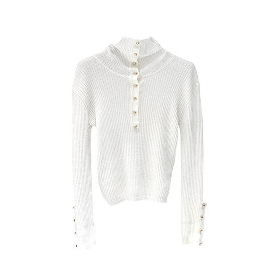 Suéter Tejido Cuello Alto Slim Fit para Mujer - Image 7