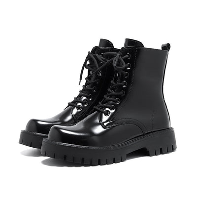 Botas Martin de Cuero Charol para Hombre con Detalles Brillantes - Image 3