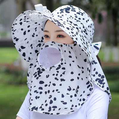 Sombrero de Recolección con Máscara Facial y Estampado Moteado - Image 15