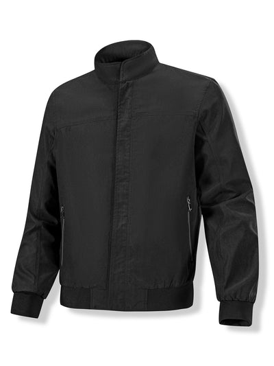 Chaqueta Coreana Hombre Cuello Alto Cierre de Cremallera Color Sólido - Image 12