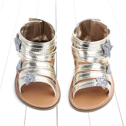Sandalias Antideslizantes de Cuero PU para Bebé Niña con Diseño de Estrella - Image 10