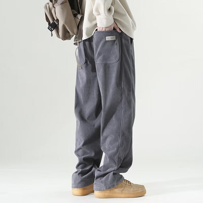 Pantalones Casuales Hombre Otoño Invierno - Corte Recto Pierna Ancha Moda Urbana - Image 7