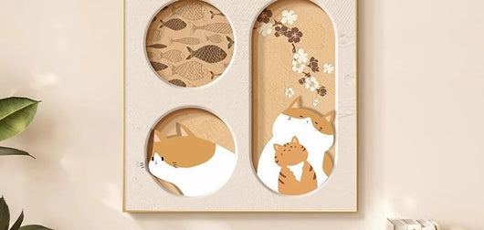 Cuadro Decorativo Gato Adorable Estilo Crema para Sala y Comedor - Image 9