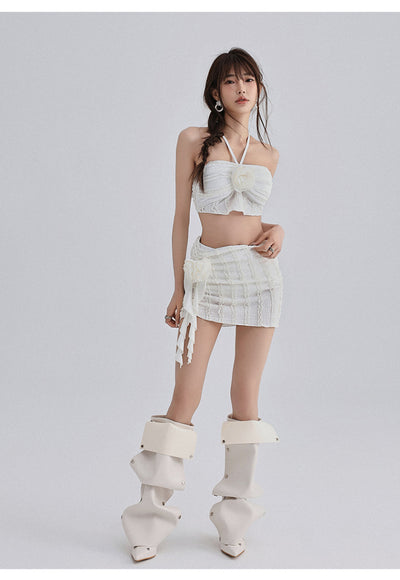 Traje de Baño Mujer Tres Piezas Dividido con Cobertura Abdominal - Image 15