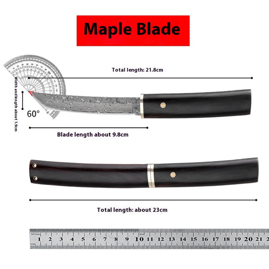 Cuchillo de Frutas Japonés Acero Damasco M390 - Image 2