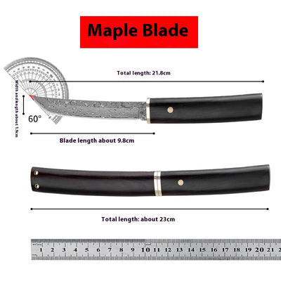 Cuchillo de Frutas Japonés Acero Damasco M390 - Image 2