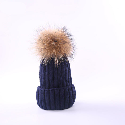Gorro Infantil de Lana con Pompón para Otoño e Invierno - Image 18