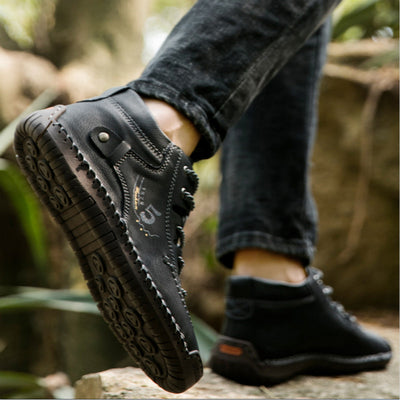 Botas Outdoor de Cuero Cosidas a Mano - Zapatos Oversize para Hombre - Image 8