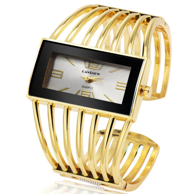 Reloj de Pulsera Lujo Mujer Oro Rosa - Pulsera Brazalete Elegante