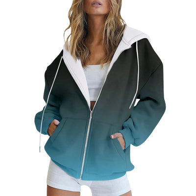 Chaqueta Hoodie Navideña con Estampado Digital 3D para Mujer - Image 4