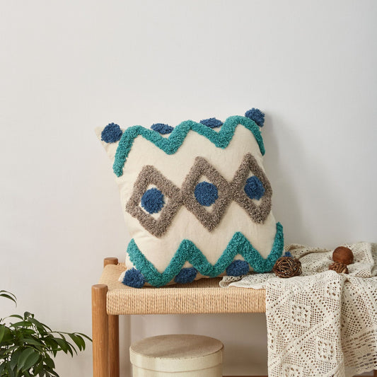 Almohada Decorativa Retro con Borlas para Sofá y Cabecera