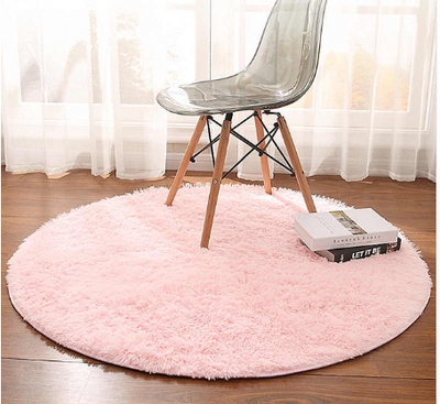 Alfombra Redonda de Pelaje Suave para Sala, Dormitorio y Cuarto Infantil - Image 6