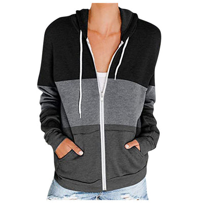 Cardigan Sudadera con Capucha y Contraste de Colores para Mujer - Estilo Europeo Otoño Invierno - Image 16