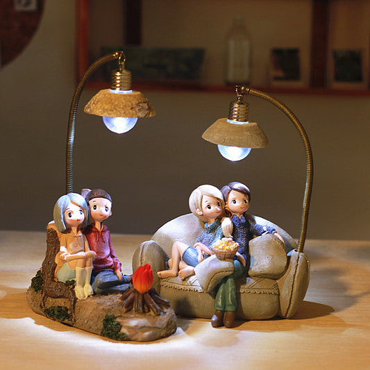 Luz Nocturna Romántica para Parejas - Diseño Zakka Creativo - Image 2