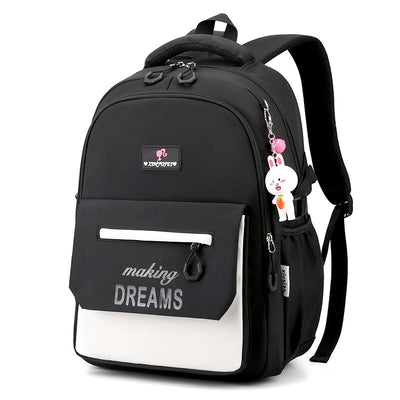 Mochila Escolar Ligera y de Gran Capacidad con Contraste de Colores - Image 9