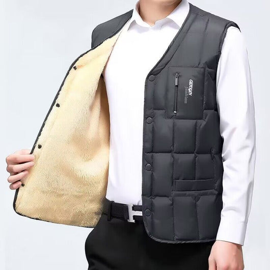 Chaleco de Plumón para Hombre Talla Grande - Abrigo Cálido Otoño e Invierno