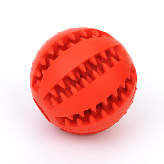 Bright green rubber pet toy ball with textured spikes and ridges for dental cleaning and food dispensing. - Image 7