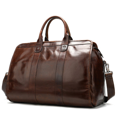 Bolso de Viaje Retro en Cuero Genuino con Gran Capacidad - Image 2
