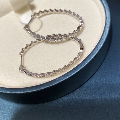 Aretes Geométricos Diamond Wave con Diseño Moderno - Image 2