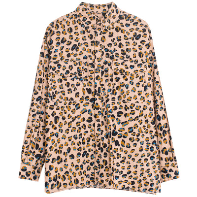 Camisa con Solapa Estampado Leopardo - Image 7