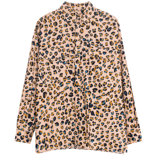 Camisa con Solapa Estampado Leopardo - Image 7