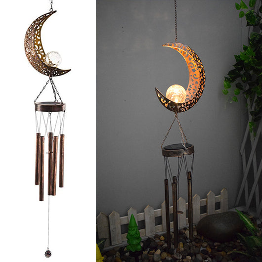 Campana de Viento Solar Luna y Sol con LED para Jardín - Image 11