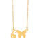 Butterfly pendant letter necklace C