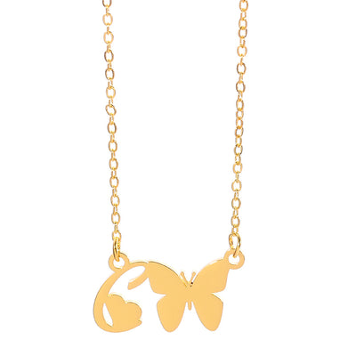 Collar Colgante Mariposa con Inicial Personalizada - Image 3